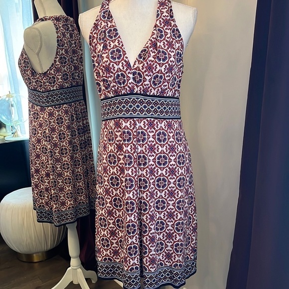 Max Studio V-Neck Print Dress Size Small - Picture 1 of 11